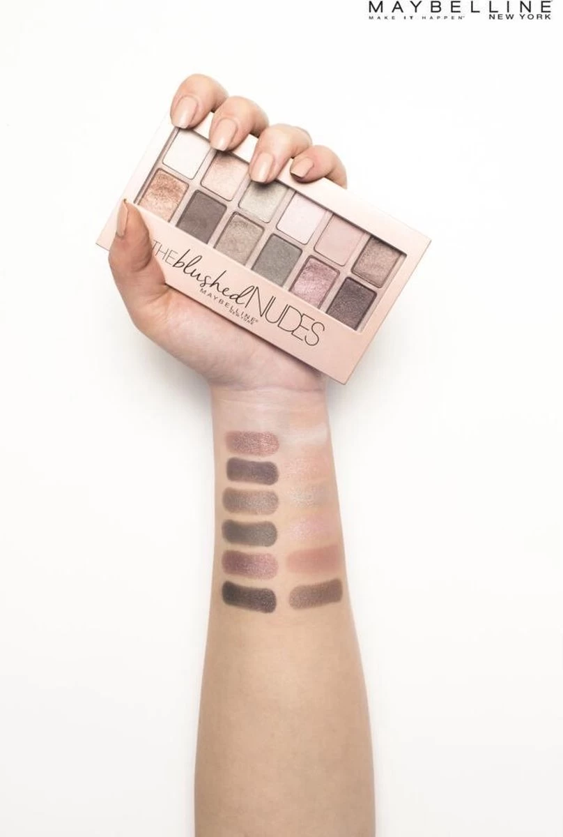 Maybelline The Blushed Nudes OogschaduwPalette - 12 Roze Nude Tinten - Afbeelding 2