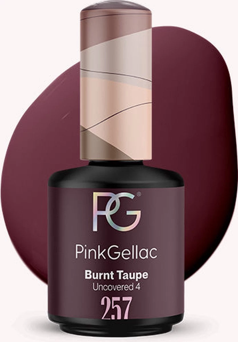 Pink Gellac - Burnt Taupe - Gellak - Vegan - Bruin - Creamy Finish - 15 Ml