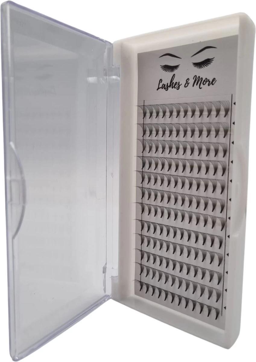 Lashes & More - Nepwimpers - 10D 11mm 0.05 D Krul - Pre-Made Volume Fans – Russian Volume – Pre-Made Fans- Wimperextensions – Wimper Extensions - Verkrijgbaar In Lengte 9mm Tot 15mm