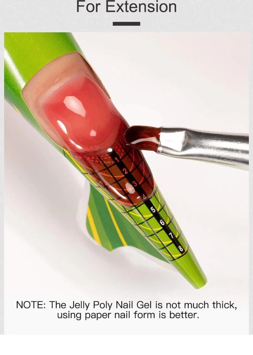 Polygel- Polygel Kit- Polygel Nagels- Polygel Kleuren- 30ML - Polygel Set- 3 Kleuren Polygel - Gel Solution - Nale File 2 - Nail Brush 1 - 12 PCS Tips 1 - Decoration - Nagellamp - Base Gel - Top Coat 1 - Afbeelding 17