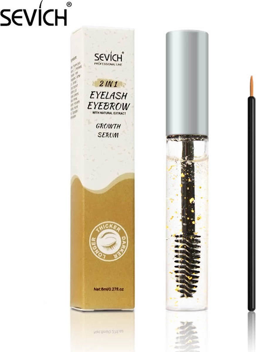 2 In 1 - Wimperserum - Wenkbrauwserum - Groei Serum - Met Vitamine E - Nummer 1 Best Seller In Amerika - - Afbeelding 2