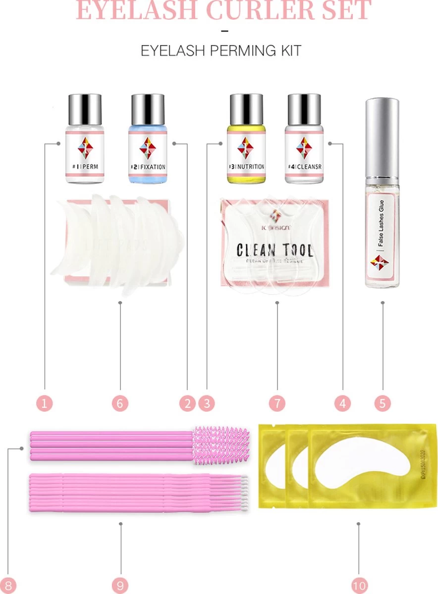 Merkloos Upgraded Wimper Lifting Set - Lash Lift Kit- Lashlift - Extra Uitgebreide Editie - 45 Delig - Afbeelding 2