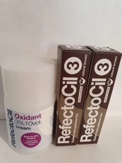 RefectoCil 2 Stuks Natuurbruin + 100ml Crème Oxidant