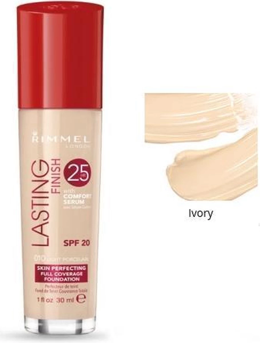Rimmel London Lasting Finish Foundation - 100 Ivory - Afbeelding 14