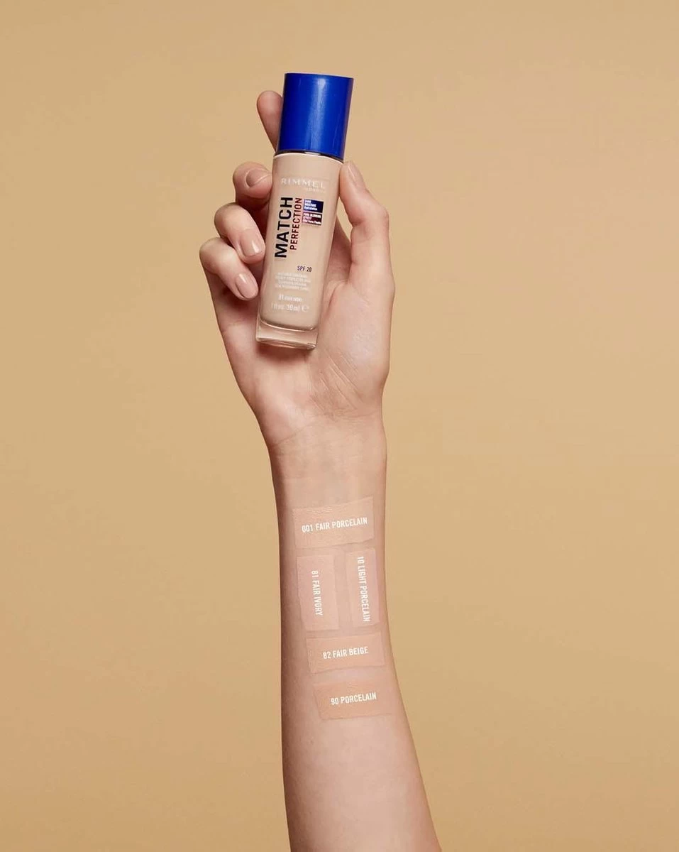 Rimmel London Match Perfection Foundation 102 Light Nude - Afbeelding 5