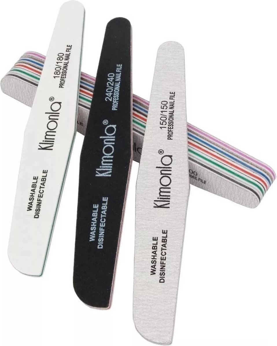 Klimonla Nagelvijl Set Van 5 Stuks 80/100/150/180/240 | Professionele Nagelvijl | High Qualit | Nagelverzorging - Afbeelding 3