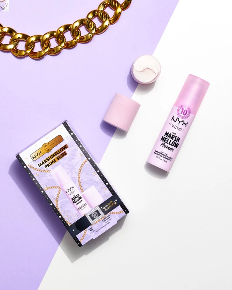 NYX Professional Makeup - Holidays 2022 Mrs Claus - Marshmellow Primer Giftset - Primer & Sponsje - Afbeelding 3